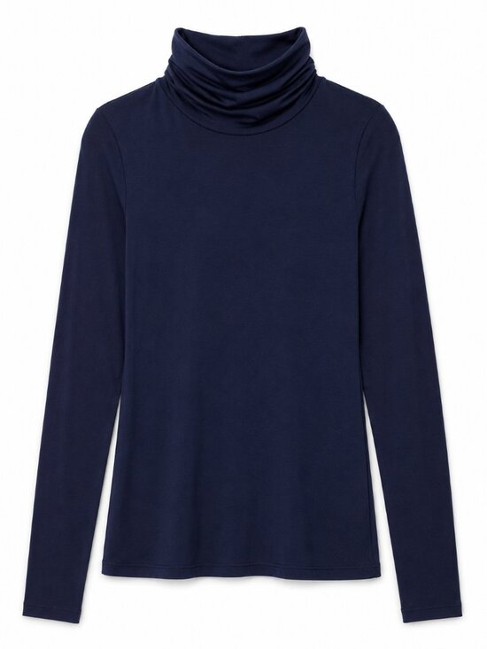Tahari Sweaters - Tahari Navy Blue Turtleneck Long Sleeve Lightweight Top M NWOT